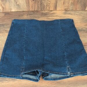 SHEIN Dark Blue Denim Skorts L
